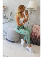 Tmavě mátové kalhoty cargo Tmavě mátové kalhoty cargo