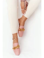 Dámské Nazouváky S řetízkem Růžové Call On Me Dámské Nazouváky S řetízkem Růžové Call On Me