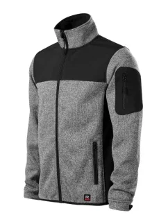 Casual softshellová bunda pánská knit light gray