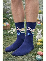 Pánské velikonoční ponožky 136 tmavě modré - Steven Pánské velikonoční ponožky 136 tmavě modré - Steven