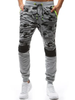 Pánské kamuflážní šedé tepláky FashionStreet UX3629