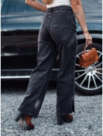 JEANDII dámské džínové pytlovité kalhoty s odřením černé FashionStreet UY2209 JEANDII dámské džínové pytlovité kalhoty s odřením černé FashionStreet UY2209