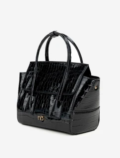 Malá kabelka kufřík s reliéfním vzorem NOBO BAG5800-M20 Černá