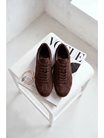 Tenisky z přírodního semiše Big Star TT274226 Čokoládové