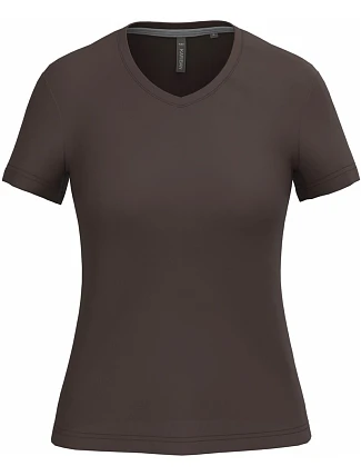 Kariban K 381 Dámské tričko s výstřihem do V 20.K381 chocolate Kariban K 381 Dámské tričko s výstřihem do V 20.K381 chocolate