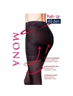 Dámské punčochové kalhoty Mona Push-Up 40 den 5-XL Dámské punčochové kalhoty Mona Push-Up 40 den 5-XL