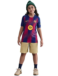 Dětské tričko Nike FC Barcelona 2025/26 Match Home, tmavě modré a vínové, HJ5216 456