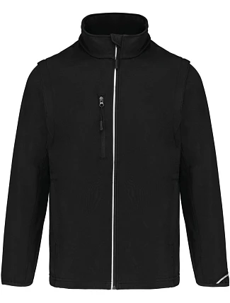 Kariban ProAct PA 323 3-vrstvá softshellová bunda s odep. rukávy 20.P323 black Kariban ProAct PA 323 3-vrstvá softshellová bunda s odep. rukávy 20.P323 black