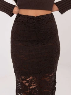 Sukně MI SD G9137.16P tmavě hnědá