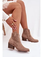 Dámské kovbojky HY61-8012 béžové - S.Barski Dámské kovbojky HY61-8012 béžové - S.Barski