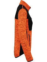WK WK 9109 Dámská pracovní pletená fleecová bunda 20.9109 fluorescent orange melange/black