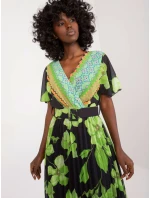 Šaty DHJ SK 11331 5.19 černá a zelená Šaty DHJ SK 11331 5.19 černá a zelená
