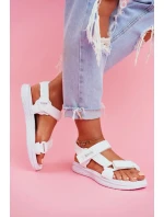 Klasické módní dámské sandály Big Star bílé