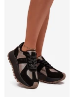 Dámské semišové tenisky na platformě Big Star HI-POLY SYSTEM – černé