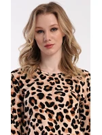 Dámské domácí šaty s tříčtvrtečním rukávem Leona