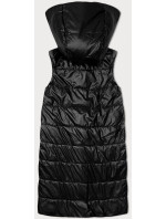 Černá dámská vesta s asymetrickým zipem S'West (B8155-1)