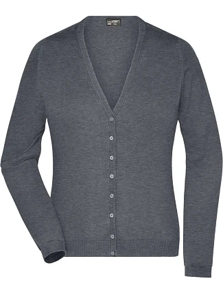 Daiber JN 660 Dámský pletený cardigan s výstřihem do V 02.0660 grey heather