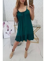 Šaty s tenkým páskem zelené