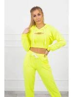 Bavlněná 3dílná sada žlutá neonová