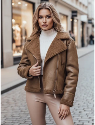 Dámská semišová bunda SOFTSTILL s velbloudí ovčí kůží FashionStreet TY4747z Dámská semišová bunda SOFTSTILL s velbloudí ovčí kůží FashionStreet TY4747z