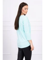 Halenka s grafikou 3D Bird mint