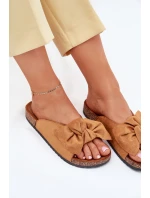 Dámské Pantofle Na Korkové Podešvi S Mašlí Camel Seressa