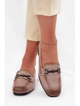Kožené dámské lodičky na klínu s ozdobou Vinceza 39978 béžové Kožené dámské lodičky na klínu s ozdobou Vinceza 39978 béžové