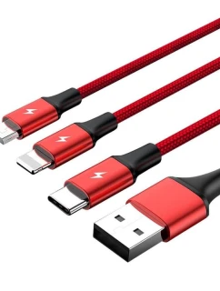 UNITEK USB 3V1NABÍJECÍ KABEL (C,LIGHTNING,MUSB)