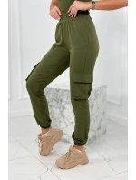 Set 3 v 1 mikina + top + kalhoty khaki