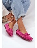 Dámské Ploché Klasické Semišové Mokasíny S.Barski LR51-548 Fuchsie Dámské Ploché Klasické Semišové Mokasíny S.Barski LR51-548 Fuchsie