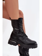 Dámské pracovní kotníky na klocku černé Alviora