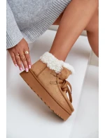 Dámské sněhule na platformě s kožešinou typu Branek Camel Ciabellae Dámské sněhule na platformě s kožešinou typu Branek Camel Ciabellae