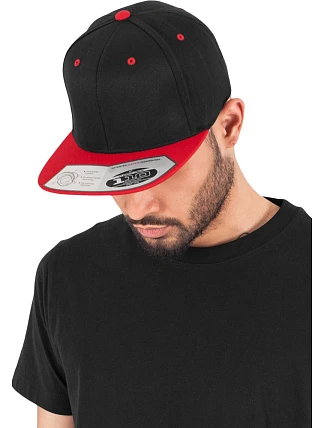 Flexfit 110 6 panelová kšiltovka "Fitted Snapback" 55.0110 black/red