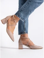 Trendy sandály dámské hnědé na širokém podpatku Trendy sandály dámské hnědé na širokém podpatku