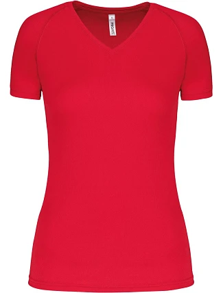 Kariban ProAct PA 477 Dámské sportovní tričko s výstřihem do V 20.P477 red Kariban ProAct PA 477 Dámské sportovní tričko s výstřihem do V 20.P477 red