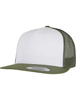 Flexfit 6006 5 panelová Trucker kšiltovka 55.6006 olive/white/loden Flexfit 6006 5 panelová Trucker kšiltovka 55.6006 olive/white/loden