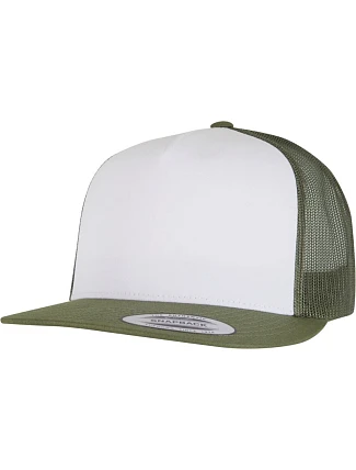 Flexfit 6006 5 panelová Trucker kšiltovka 55.6006 olive/white/loden Flexfit 6006 5 panelová Trucker kšiltovka 55.6006 olive/white/loden