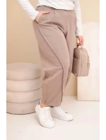 Dámské bavlněné kalhoty Plus Size volného střihu s vysokým pasem fango