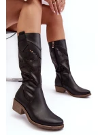 Ažurové kozačky  model 192114 Step in style