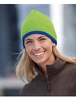 Daiber MB 7584 Pletená čepice s kontrastním lemem 03.7584 turquoise/lime green