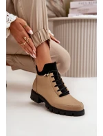 Nízké dámské boty z ekologické kůže béžové Erisabelle Nízké dámské boty z ekologické kůže béžové Erisabelle