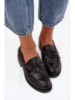 Polobotky Mokasyny Dámské S Ozdobou Černé Murelle