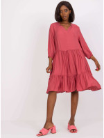 Dámské šaty Dress-EM-SK-004.06-tmavě růžová