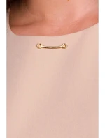 S408 Šaty bez rukávů - béžové S408 Šaty bez rukávů - béžové