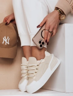 Dámské sportovní tenisky na platformě KICKON beige FashionStreet ZY0648