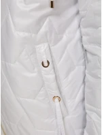 Dámská prošívaná bunda s kapucí bílá FashionStreet TY5545