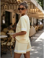 Dámská letní souprava s šortkami žlutá FashionStreet AY1164 Dámská letní souprava s šortkami žlutá FashionStreet AY1164