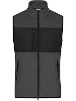 Daiber JN 1310 Pánská fleecová vesta 02.1310 dark melange/black