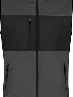 Daiber JN 1310 Pánská fleecová vesta 02.1310 dark melange/black