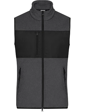 Daiber JN 1310 Pánská fleecová vesta 02.1310 dark melange/black